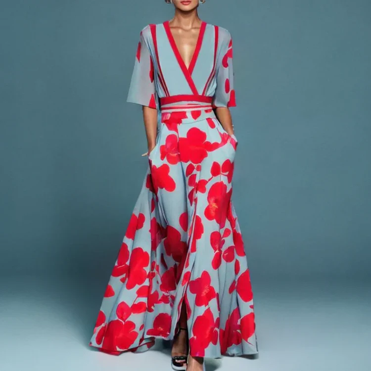 bianka elegantes maxikleid mit blumenmuster 1